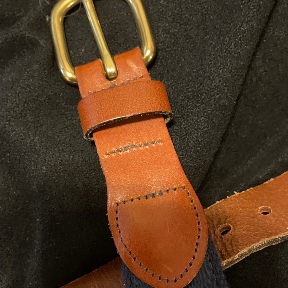 Elegant Brown and Blue Men's Belt - Picture 5 of 7